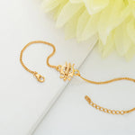 Thumbnail for trueBrowns 925 Sterling Silver Gold-Polished Gold Micron Plated Trishul Bracelet Rakhi - Distacart