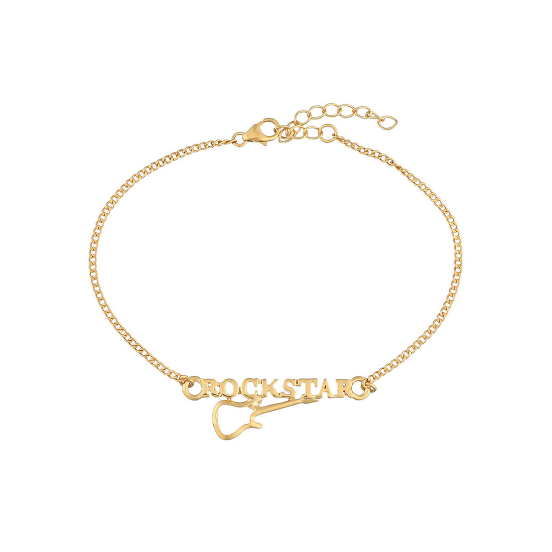 trueBrowns 925 Sterling Silver Rockstar Gold-Polished Gold Micron Plated Bracelet Rakhi - Distacart