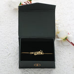 Thumbnail for trueBrowns 925 Sterling Silver Gold-Polished Gold Micron Plated Superstar Bracelet Rakhi - Distacart