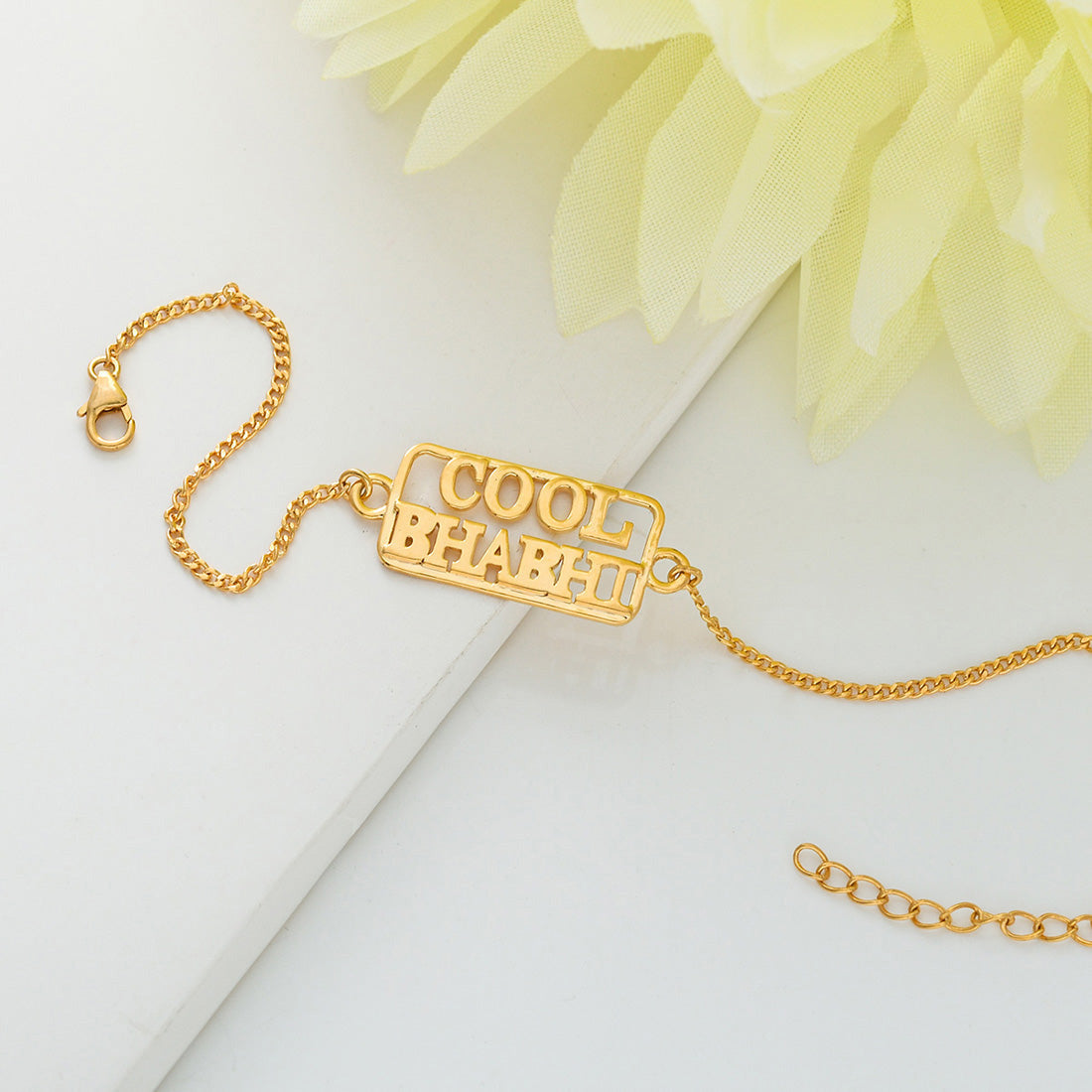 trueBrowns 925 Sterling Silver Gold-Polished Gold Micron Plated Cool Bhabhi Rakhi - Distacart