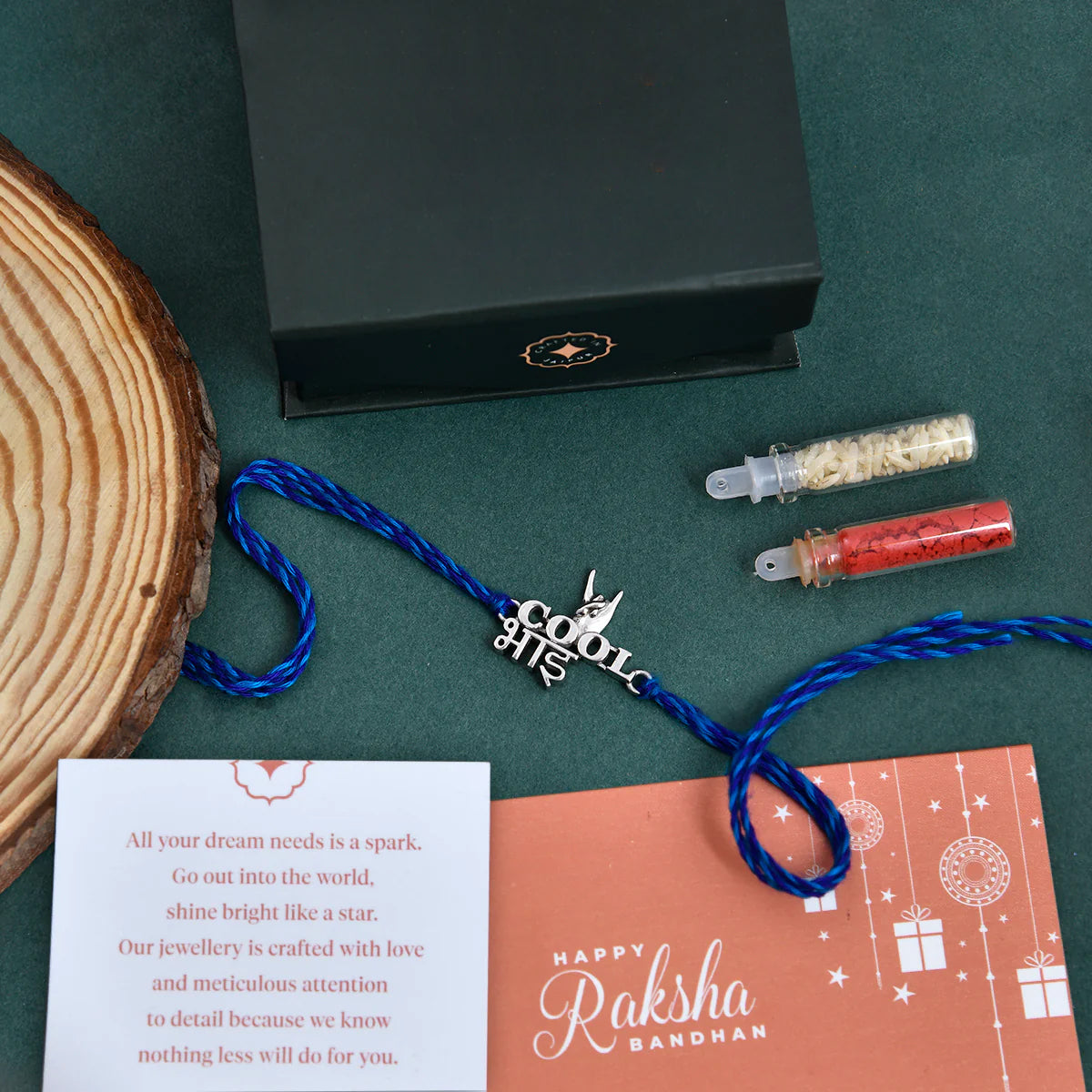 trueBrowns X Voylla 925 Sterling Silver Precious Cool Bhai Thread Rakhi - Distacart