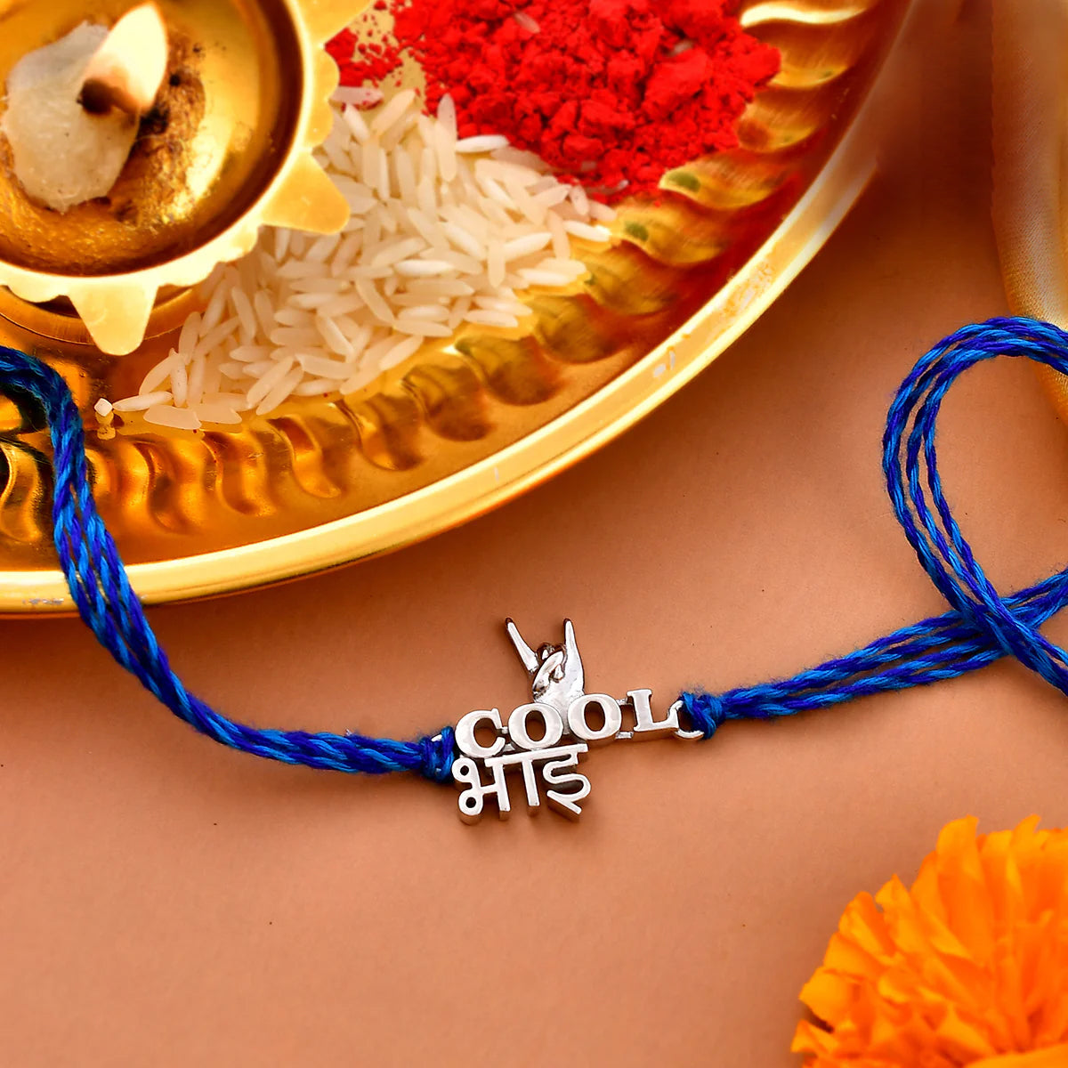 trueBrowns X Voylla 925 Sterling Silver Precious Cool Bhai Thread Rakhi - Distacart