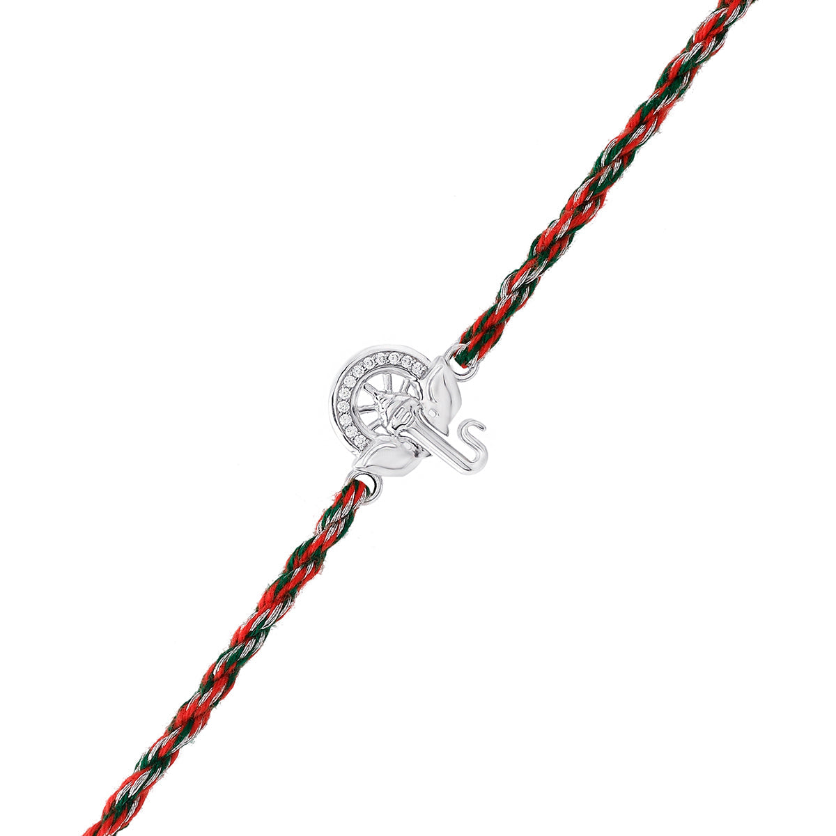 trueBrowns 925 Sterling Silver Auspicious Ganpati Thread Style Rakhi - Distacart