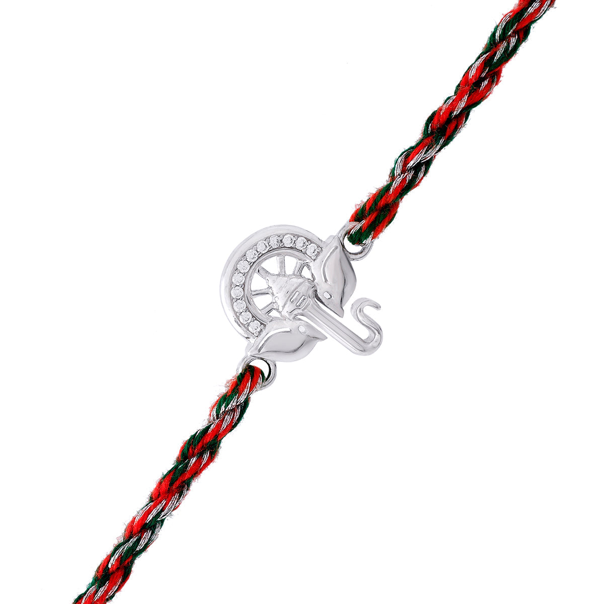 trueBrowns 925 Sterling Silver Auspicious Ganpati Thread Style Rakhi - Distacart