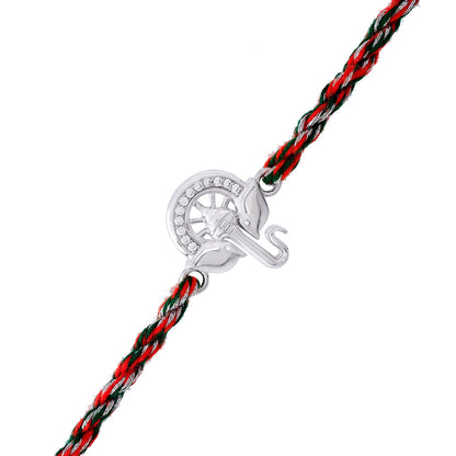 trueBrowns 925 Sterling Silver Auspicious Ganpati Thread Style Rakhi - Distacart