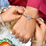 Thumbnail for trueBrowns 925 Sterling Silver Auspicious Ganpati Thread Style Rakhi - Distacart