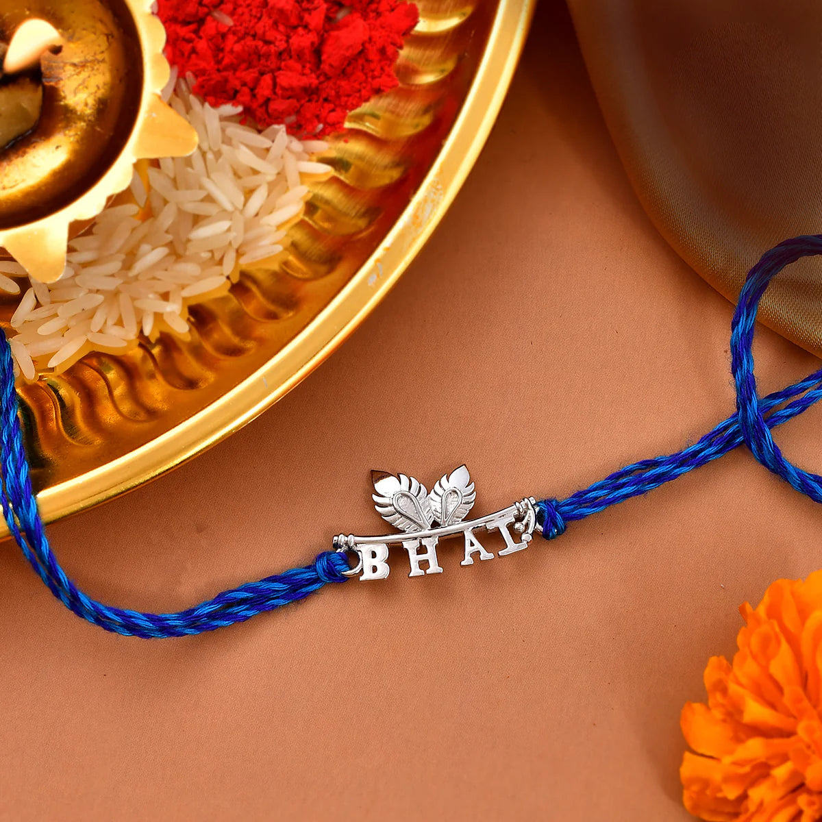 trueBrowns 925 Sterling Silver Stunning Bhai Thread Rakhi - Distacart