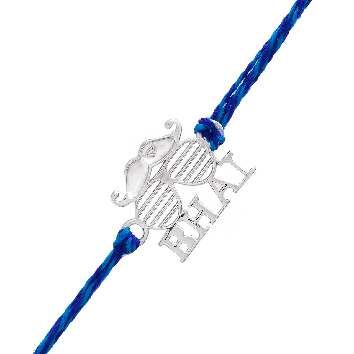 trueBrowns 925 Sterling Silver Precious Bhai Thread Rakhi - Distacart