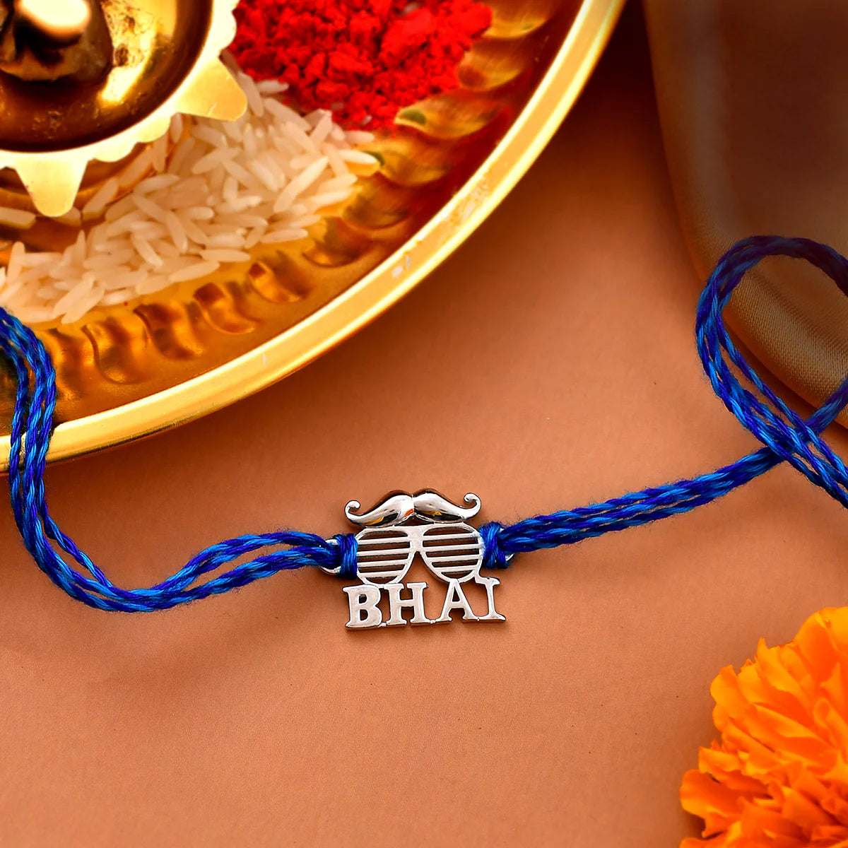 trueBrowns 925 Sterling Silver Precious Bhai Thread Rakhi - Distacart
