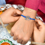 Thumbnail for trueBrowns 925 Sterling Silver Precious Bhai Thread Rakhi - Distacart