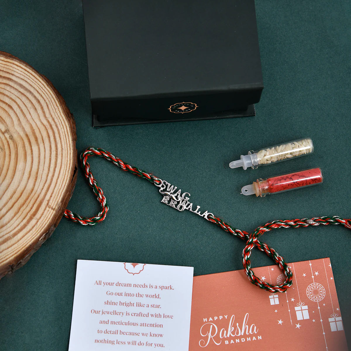 trueBrowns X Voylla 925 Sterling Silver Precious Swag Wala Bro Thread Rakhi - Distacart