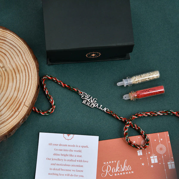 trueBrowns X Voylla 925 Sterling Silver Precious Swag Wala Bro Thread Rakhi