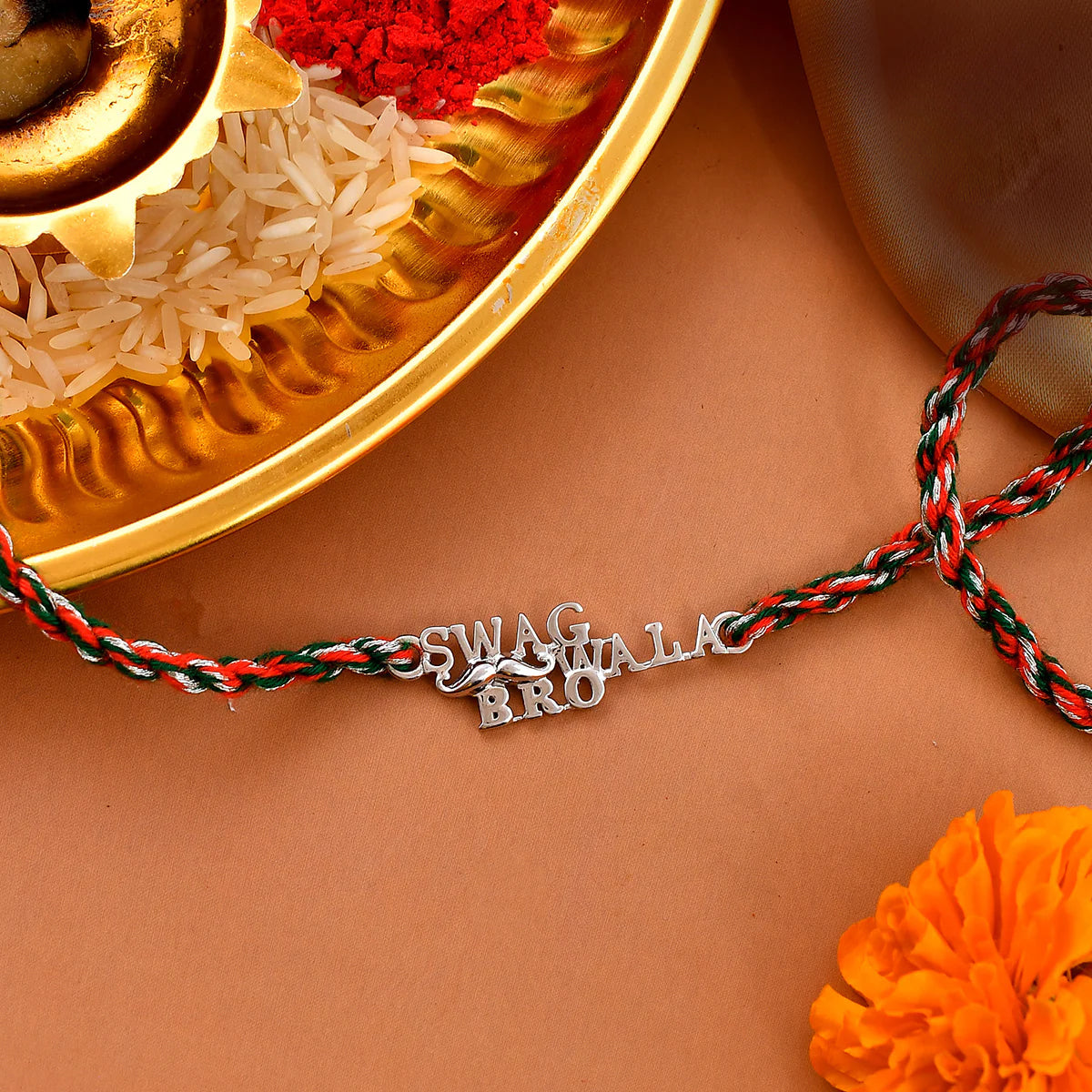 trueBrowns X Voylla 925 Sterling Silver Precious Swag Wala Bro Thread Rakhi - Distacart