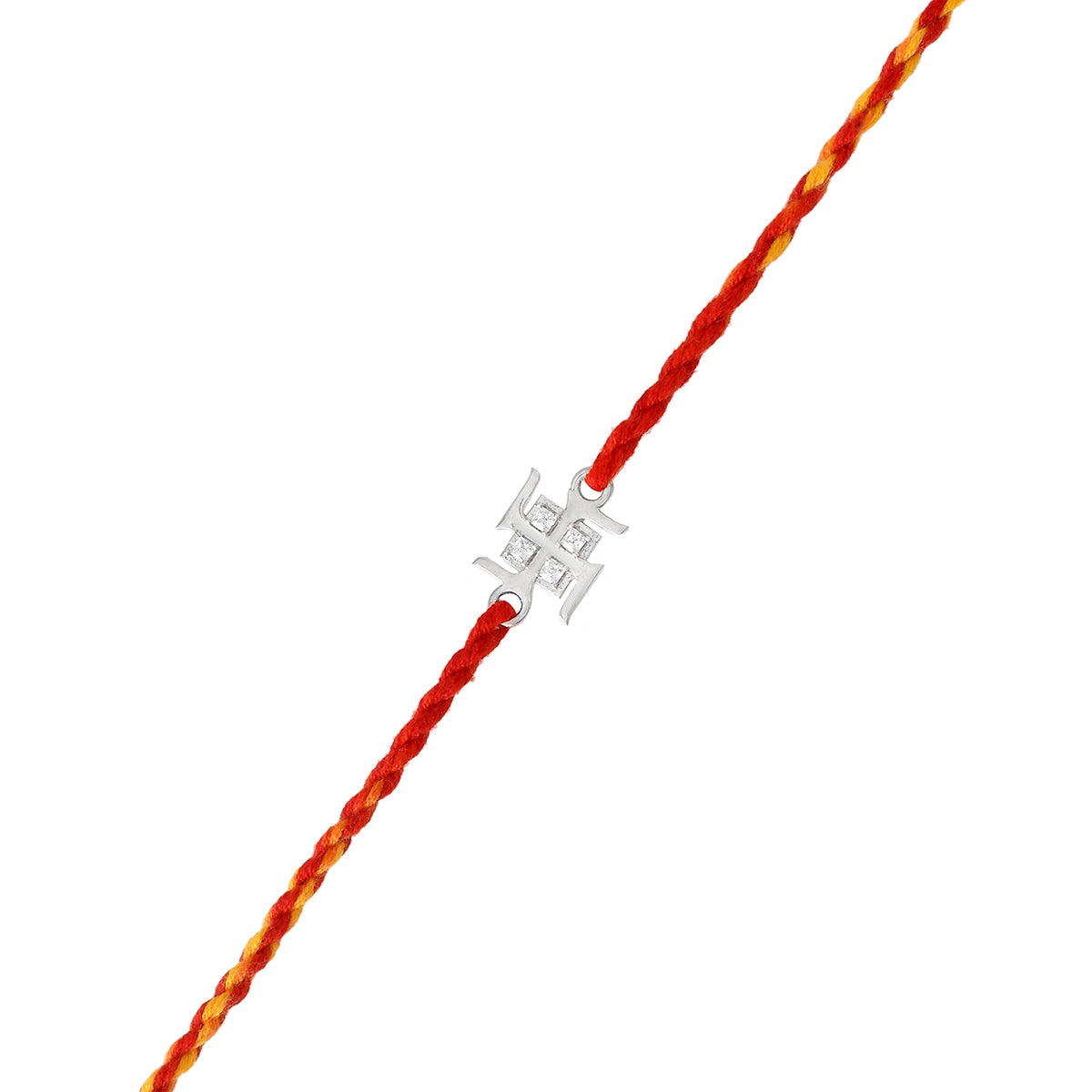 trueBrowns 925 Sterling Silver Precious Swastik Thread Rakhi - Distacart