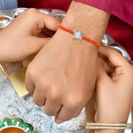 Thumbnail for trueBrowns 925 Sterling Silver Precious Swastik Thread Rakhi - Distacart