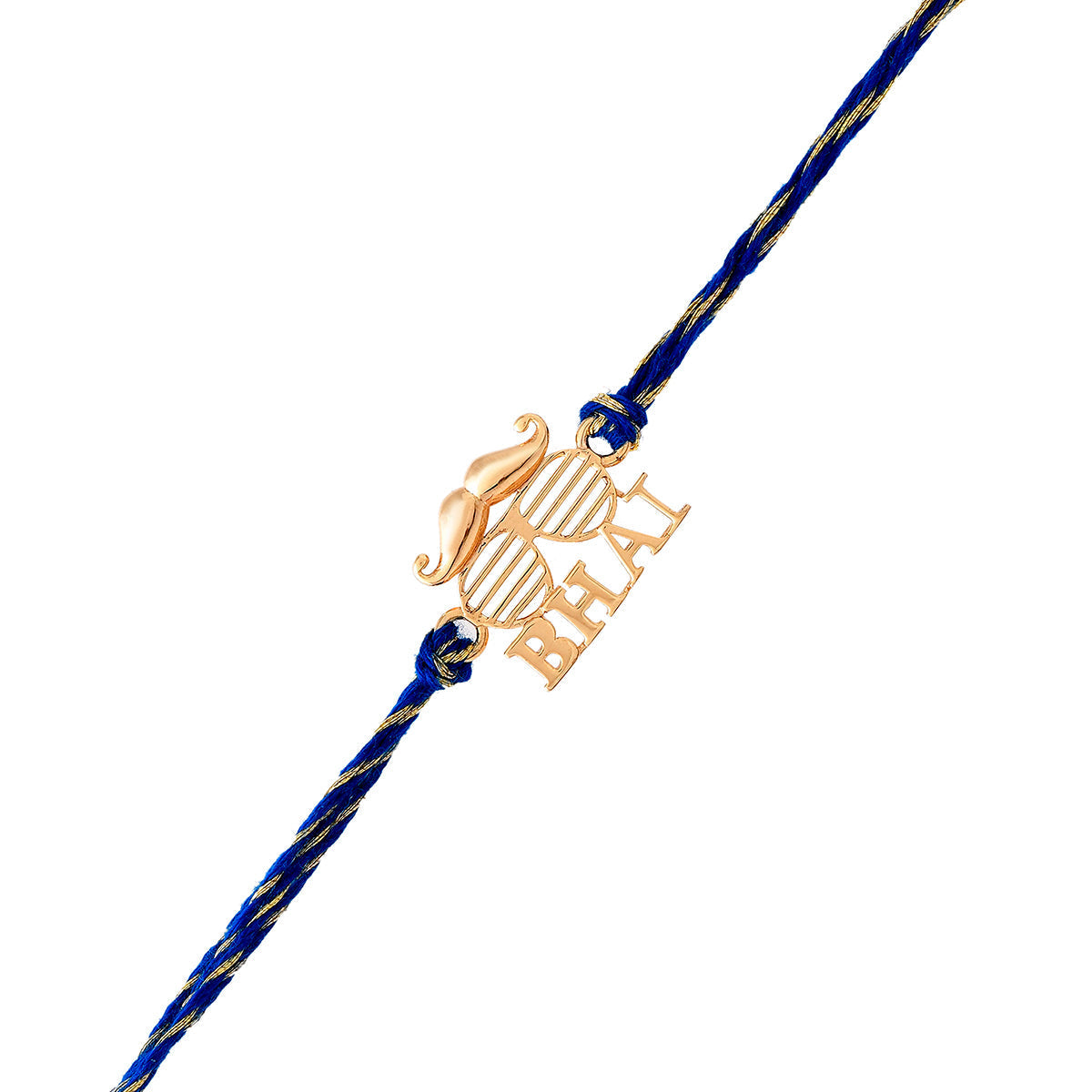 trueBrowns X Voylla 925 Sterling Silver Gold-Polished Gold Micron Plated Bhai Thread Rakhi