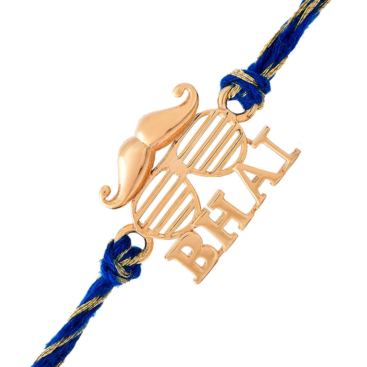 trueBrowns X Voylla 925 Sterling Silver Gold-Polished Gold Micron Plated Bhai Thread Rakhi