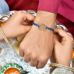 Thumbnail for trueBrowns X Voylla 925 Sterling Silver Gold-Polished Gold Micron Plated Bhai Thread Rakhi