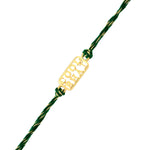 Thumbnail for trueBrowns 925 Sterling Silver Gold-Polished Gold Micron Plated Cool Bhai Thread Rakhi - Distacart