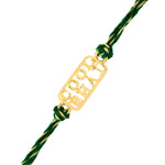 Thumbnail for trueBrowns 925 Sterling Silver Gold-Polished Gold Micron Plated Cool Bhai Thread Rakhi - Distacart