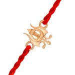 Thumbnail for trueBrowns 925 Sterling Silver Gold-Polished Gold Micron Plated Trishul Thread Rakhi - Distacart