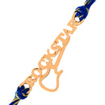 Thumbnail for trueBrowns 925 Sterling Silver Rockstar Gold-Polished Gold Micron Plated Thread Rakhi - Distacart