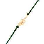 Thumbnail for trueBrowns 925 Sterling Silver Gold-Polished Gold Micron Plated Swag Thread Rakhi - Distacart