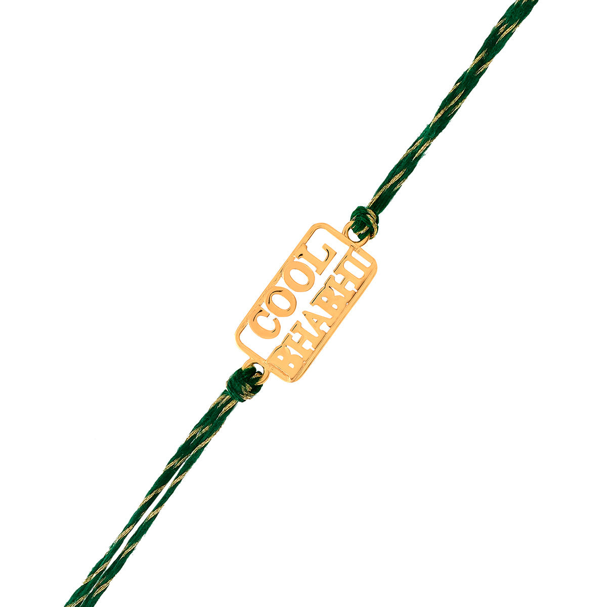 trueBrowns 925 Sterling Silver Cool Bhabhi Gold-Polished Gold Micron Plated Thread Rakhi - Distacart