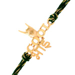 Thumbnail for trueBrowns 925 Sterling Silver Classic 'Cool Bhai' Inscription Gold-Polished Gold Micron Plated Thread Rakhi - Distacart