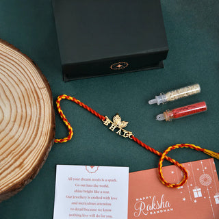 trueBrowns X Voylla 925 Sterling Silver Gold-Polished Gold Micron Plated Bhai Thread Rakhi