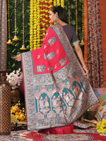 Thumbnail for Astita Silk Pink Saree