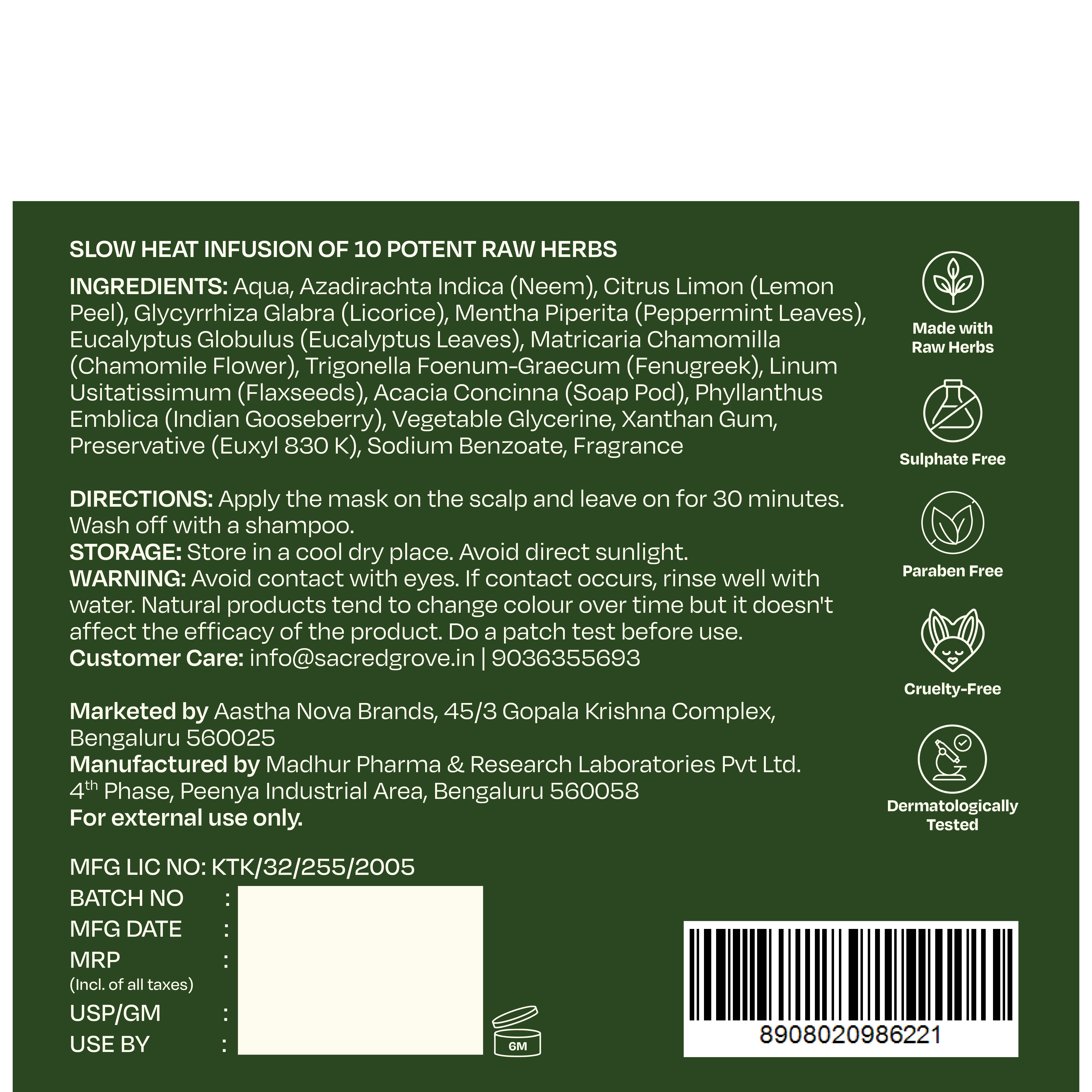 Sacred Grove Licorice & Peppermint Deep Clean Scalp Mask