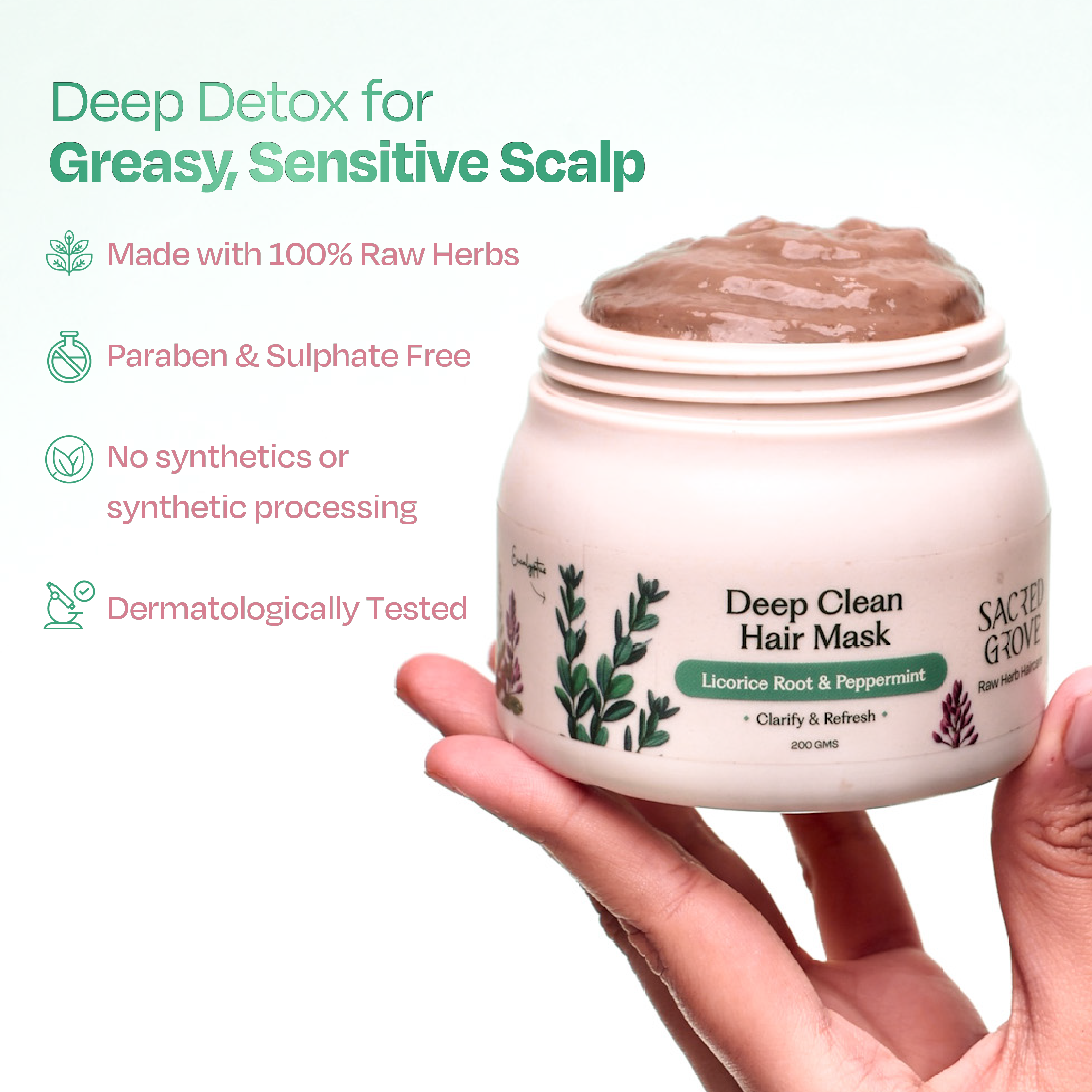 Sacred Grove Licorice & Peppermint Deep Clean Scalp Mask