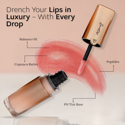 Dunamiss Cosmo Pink Hydrating Lip Oil with pH Perfection - Distacart