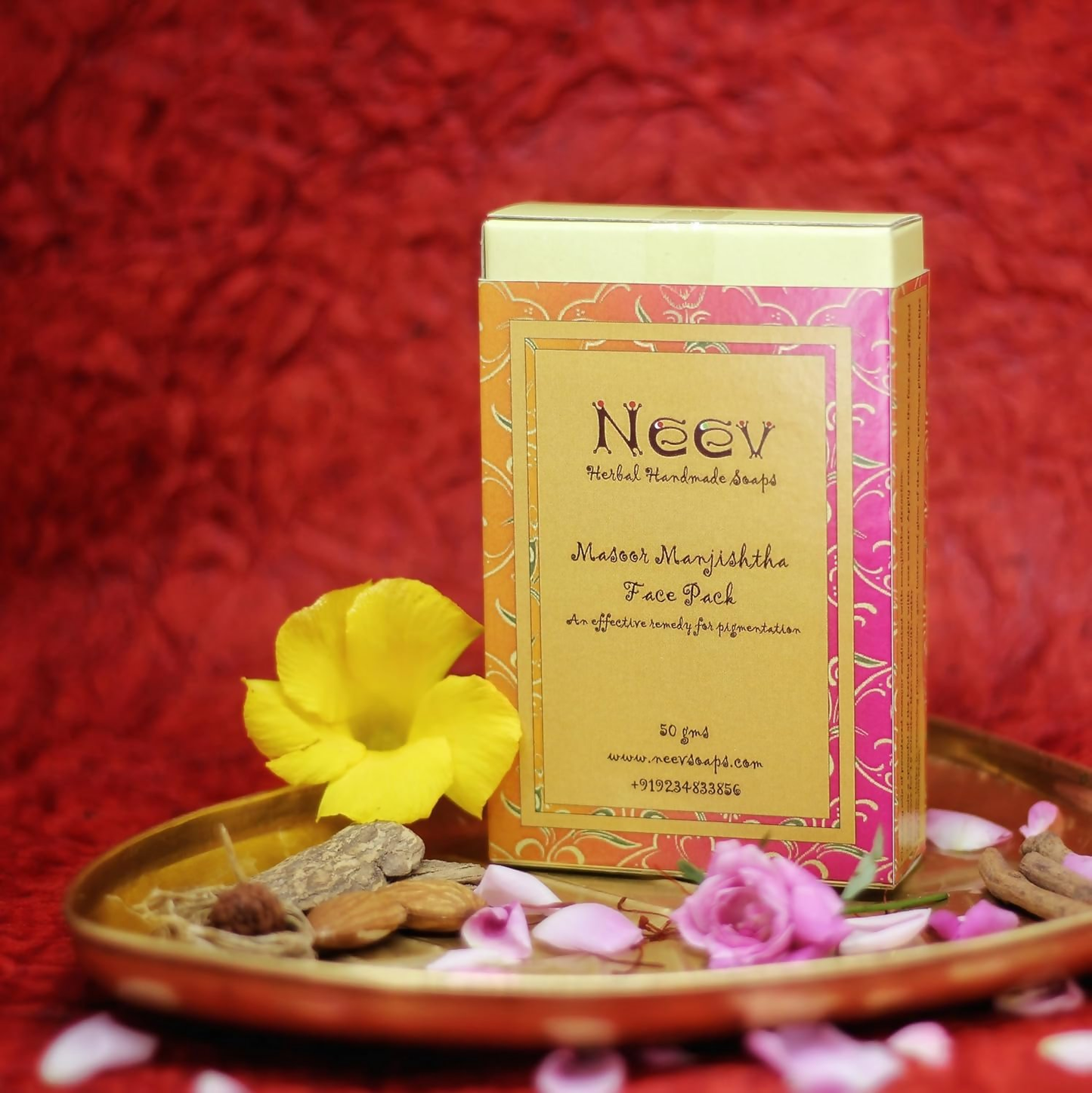 Neev Herbal Handmade Soaps Masoor Manjishtha Face Pack - Distacart