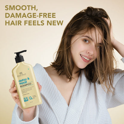 Defrizz & Repair Shampoo with Coconut Oil & Peptides - Distacart