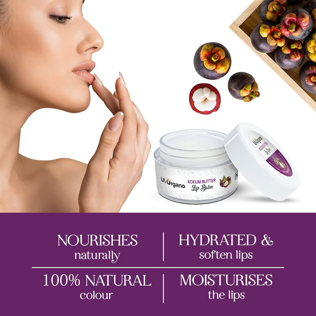 LA Organo Kokum Butter Lip Balm For Dry Chapped Lips - Distacart