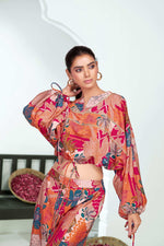 Thumbnail for BulBul Anushree Chanderi Pink Co-Ord Set