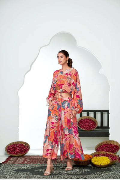 BulBul Anushree Chanderi Pink Co-Ord Set