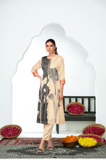 Thumbnail for BulBul Arwa Silk Black Kurta Set