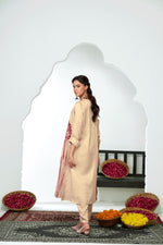 Thumbnail for BulBul Arwa Silk Brown Kurta Set