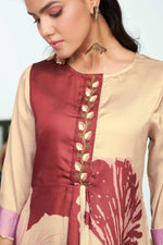 Thumbnail for BulBul Arwa Silk Brown Kurta Set