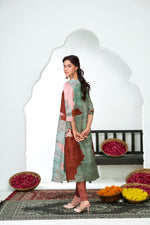 Thumbnail for BulBul Tanya Silk Pink Kurta Set