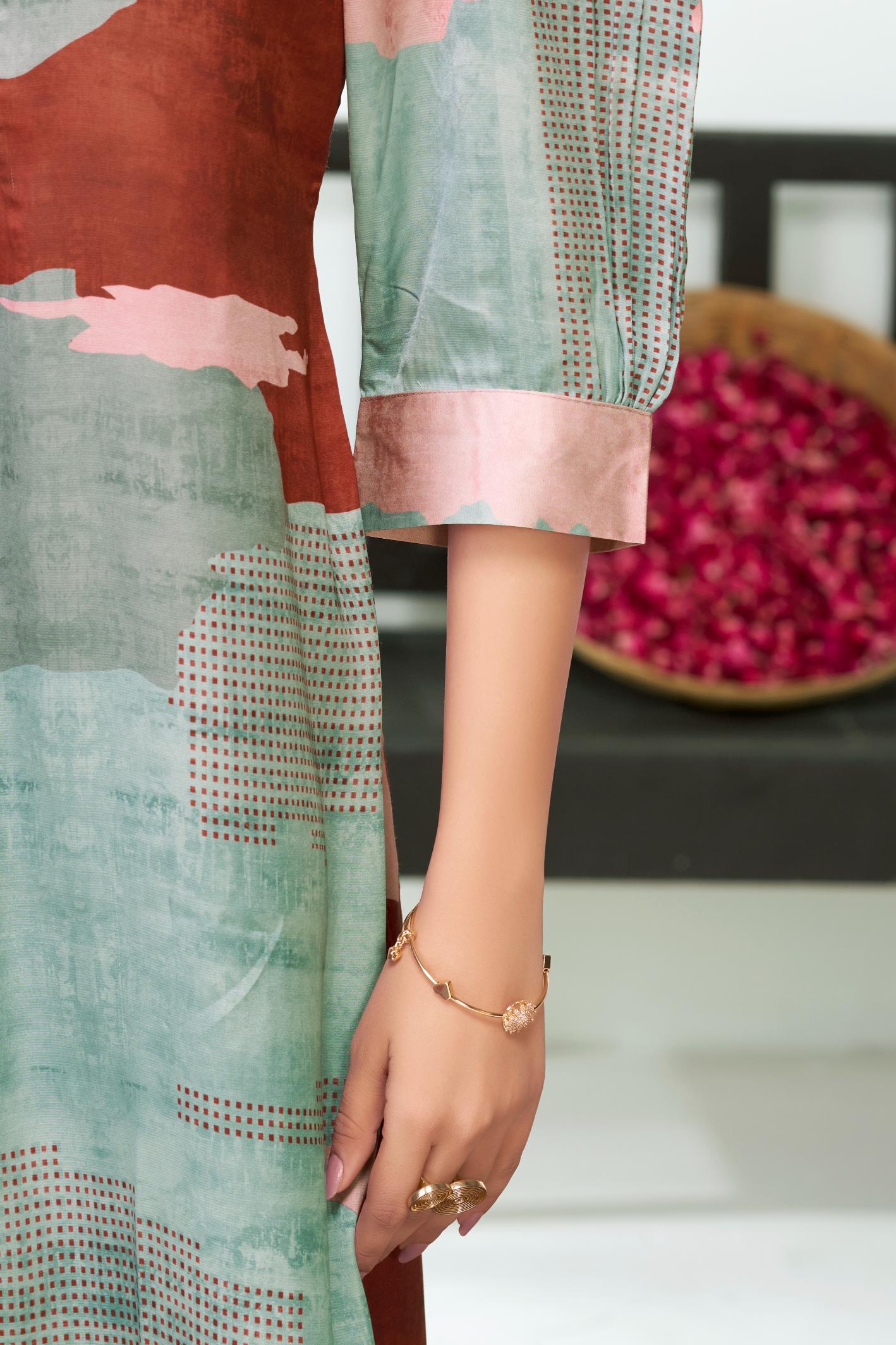 BulBul Tanya Silk Pink Kurta Set