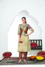 Thumbnail for BulBul Tanya Silk Purple Kurta Set