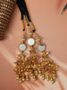 Ruby Raang Gold Gota Pati Work And Black Thread And Shells With Gold Stones Ghungroo - Distacart
