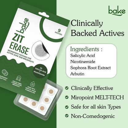 Bake Zit Erase Micro point Patches for Active Acne & Breakouts - Distacart