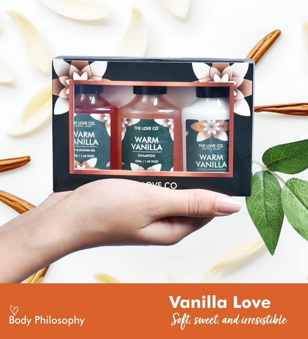 The Love Co. Warm Vanilla Bath & Body Gift Set Kit