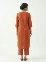 Thumbnail for Gharana India Aira Rust Orange Cotton Co-ord Set - Dista