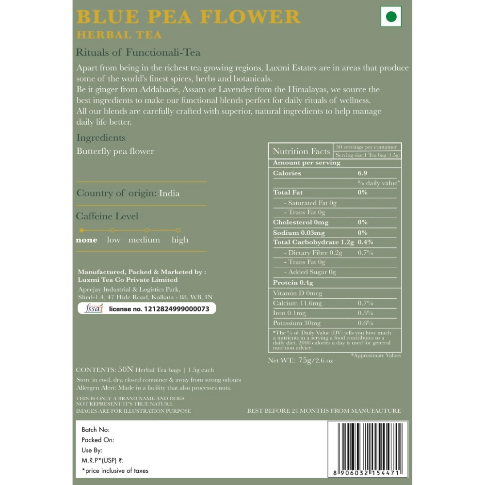Luxmi Estates Blue Pea Flower Herbal Infusion - Dista